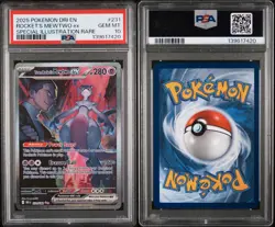 Pokemon 2025 Team Rocket's Mewtwo ex 231/182 SIR Destined Rivals GEM MINT PSA 10 - Image 3