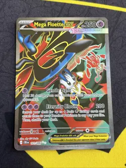 Mega Floette ex 101/086 Me04: Pokemon TCG Chaos Rising Full Art Secret Rare Mint - Image 1