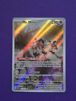 Mr Mime 179/165 Scarlet Violet TCG Pokemon Card English Rare Illustration - Image 1
