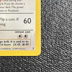 DRAGONITE #5 Black Star Promo WB The First Movie Rare WOTC Pokemon Card NM - Image 4