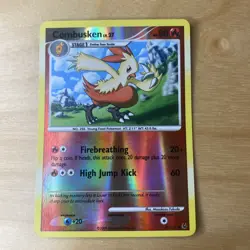 Combusken 45/127 Reverse Holo Platinum Base Set Pokemon Card Excellent - Image 1