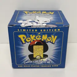 1999 Pokemon TCG Burger King Mewtwo 23k Gold Plated Card w/ CoA and Pokeball - Image 2