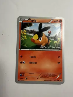 LP Tepig 15/114 2011 World Championships David Cohen Black White Pokemon card #1 - Image 1