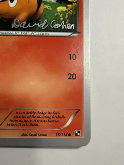 LP Tepig 15/114 2011 World Championships David Cohen Black White Pokemon card #1 - Image 4