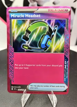 Miracle Headset 183/191 Sv08: Surging Sparks Holo Pokemon Free Shipping NM - Image 1