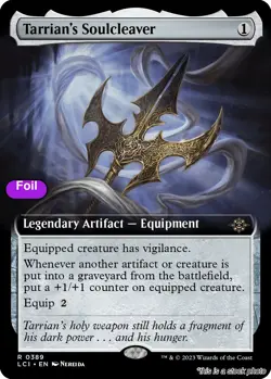MTG Foil Tarrian's Soulcleaver (Extended Art) Card #389 The Lost Caverns of I... - Image 1