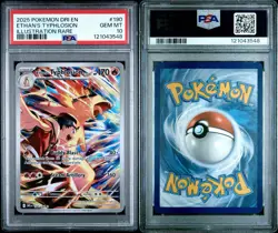 2025 POKEMON DRI EN-DESTINED RIVALS ILLUSTRATION RARE ETHAN'S TYPHLOSION PSA 10 - Image 3