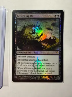FOIL Glistening Oil - New Pyhrexia - MTG Unplayed Near Mint - Image 1