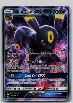 Pokemon TCG Umbreon GX SM Base Set 80/149 LP - Image 1