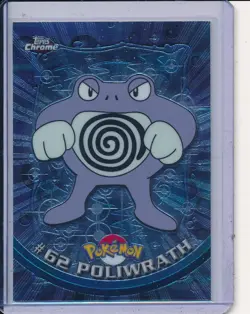 2000 Pokemon Topps Chrome Holo Foil Poliwrath #62 - Image 1