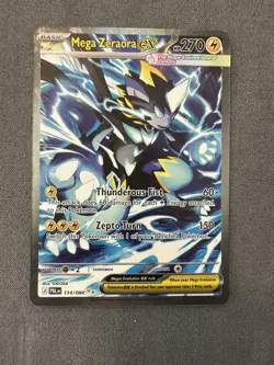 Mega Zeraora EX 114/084 PBLEN Ultra Rare Full Art Holo English 270 HP - Image 1