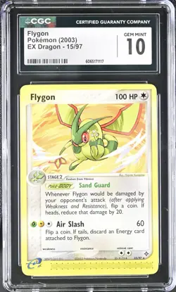 CGC 10 GEM MINT Flygon 15/97 Ex Dragon Rare Vintage 2004 Pokemon - Image 1