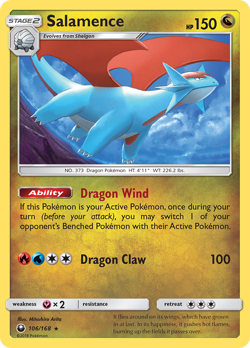 Salamence 106/168 Holo Rare Celestial Storm Pokemon Lightly Played - Image 2