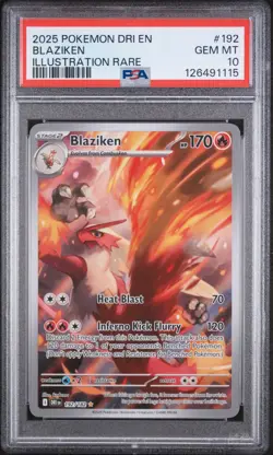2025 Pokemon DRI EN - Blaziken (Illustration Rare) - PSA 10 GEM MINT - Image 1
