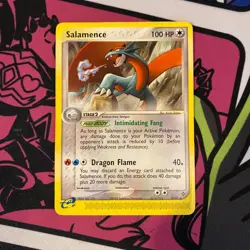Salamence 19/97 Rare Dragon Pokemon Damaged - Image 1