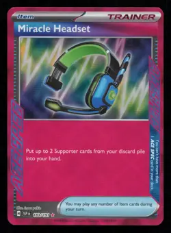 Miracle Headset 183/191 Pokemon Surging Sparks ACE SPEC Rare Near Mint - Image 1