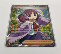 Pokemon Stellar Crown Lacey Full Art 166/142 Trainer Scarlet And Violet NM - Image 3