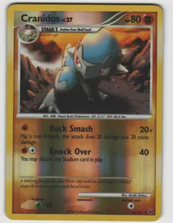 Cranidos Uncommon Platinum 46/127 Reverse Holo Near Mint Pokemon - Image 1