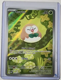 Pokemon TCG Rowlet 090/088 Perfect Order Illustration Rare Halo Full Art NM - Image 1