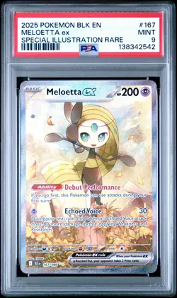 Meloetta ex 167/086 PSA 9 Special Illustration Rare | Pokemon SV Black Bolt - Image 1