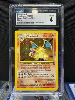 Pokemon Charizard 🔥 Base Set 2 #4/130 CGC 4 - Image 1