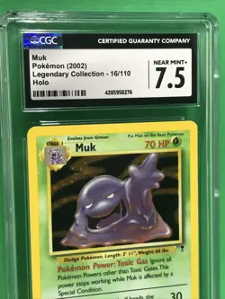 CGC 7.5 Near Mint + Pokemon Muk Legendary Collection Holo Rare #16/110 Vintage - Image 2