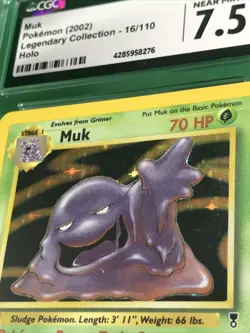 CGC 7.5 Near Mint + Pokemon Muk Legendary Collection Holo Rare #16/110 Vintage - Image 4