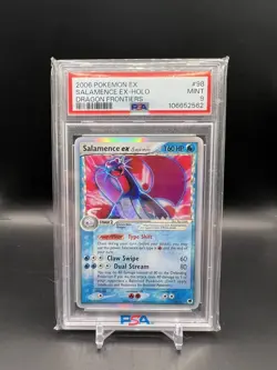 2006 Pokemon EX Salamence EX-Holo Dragon Frontiers PSA 9 - Image 1
