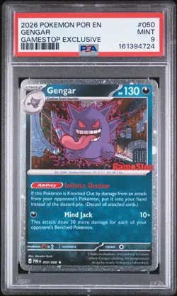 2026 POKEMON POR EN-PERFECT ORDER GAMESTOP EXCLUSIVE #050 GENGAR PSA 9 - Image 1