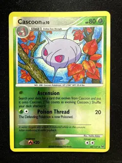 CASCOON 44/127 UNCOMMON PLATINUM POKEMON REVERSE HOLO - Image 1