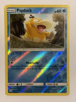 Pokemon TCG Psyduck Reverse Holo Team Up ENG 26/181 2019 NM/M - Image 1