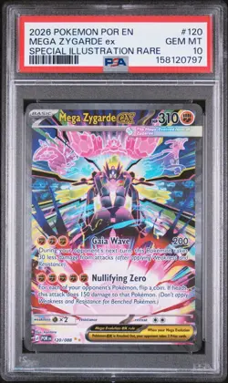 2026 POKEMON EN-PERFECT ORDER #120 MEGA ZYGARDE EX PSA 10 - Image 1