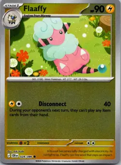 Flaaffy 028/086 Common Chaos Rising Pokemon Reverse Holo Near Mint - Image 1