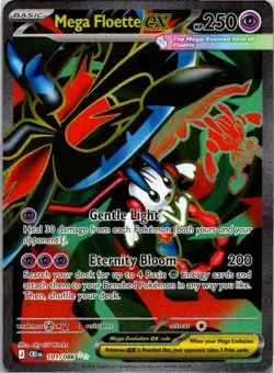 Mega Floette ex 101/086 Ultra Rare Chaos Rising Pokemon Holo Near Mint - Image 1