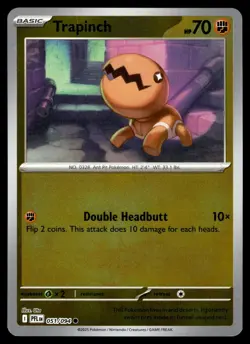 Trapinch 051/094 Common Phantasmal Flames Pokemon Reverse Holo Near Mint - Image 1