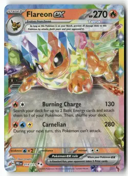 Flareon ex 014/131 Holo Double Rare Prismatic Evolutions Pokemon Near Mint - Image 1