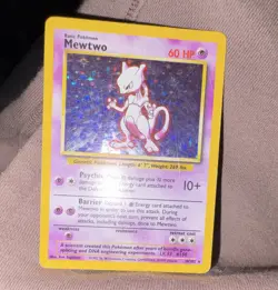 Pokemon TCG WOTC Mewtwo 10/102 Base Set Holo Rare 60 HP English 1999 - Image 1