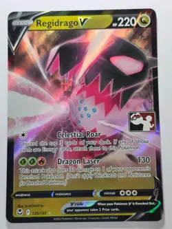 REGIDRAGO V 135/195 HOLO V RARE SILVER TEMPEST NM/M POKEMON - Image 1