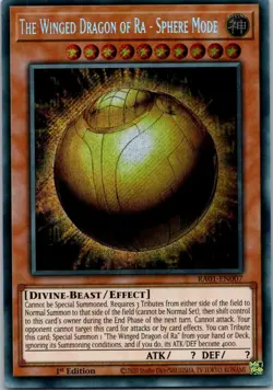Yugioh The Winged Dragon of Ra - Sphere Mode RA01-EN007 1st Ed Secret Rare NM - Image 1