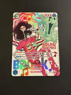 Brook OP11-056 (ENGLISH) - One Piece x Round 1 Promo Card - Image 1