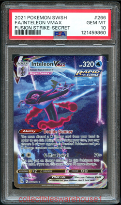 Pokemon Fusion Strike Inteleon VMAX 266 PSA 10 - Image 1
