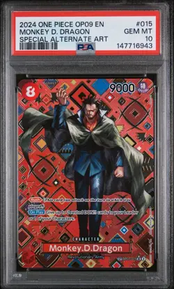 2024 One Piece OP09 EN Special Alternate Art #015 Monkey D Dragon PSA 10 - Image 1