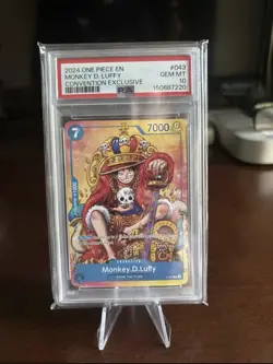 One Piece Monkey D. Luffy Convention Exclusive English King Promo P-043 PSA 10 - Image 1