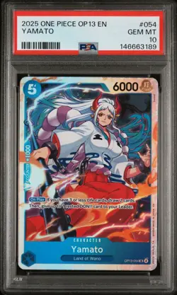 2025 ONE PIECE OP13-CARRYING ON HIS WILL 054 YAMATO PSA 10 GEM MINT - Image 1