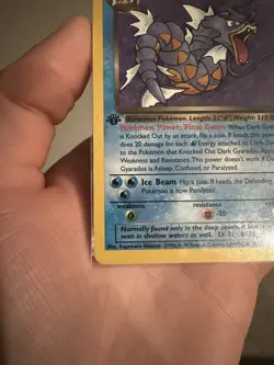 Pokemon Dark Gyarados 1st Edition Non-Holo Card 25/82 1999 - Image 5
