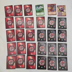 Bakugan Battle Brawlers Lot 30 Cards 6 Metal Card 18 balls Collectors Tin +More - Image 5