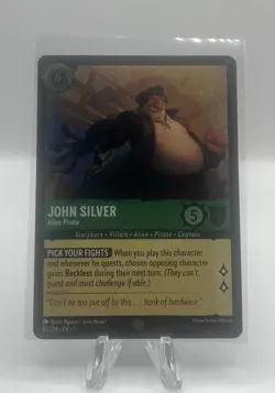 Disney Lorcana TCG First Chapter John Silver Alien Pirate Foil Card 82/204 NM - Image 1