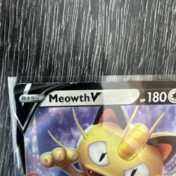Meowth V SWSH004 SWSH: Sword & Shield Promo Cards Holo Rare - Image 3