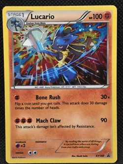 Lucario XY140 Holo Black Star Promo 2016 Pokemon Card XY MP - Image 1