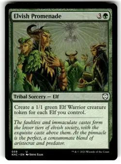 Elvish Promenade 59 Uncommon Commander: Kaldheim Magic: The Gathering Near Mint - Image 1